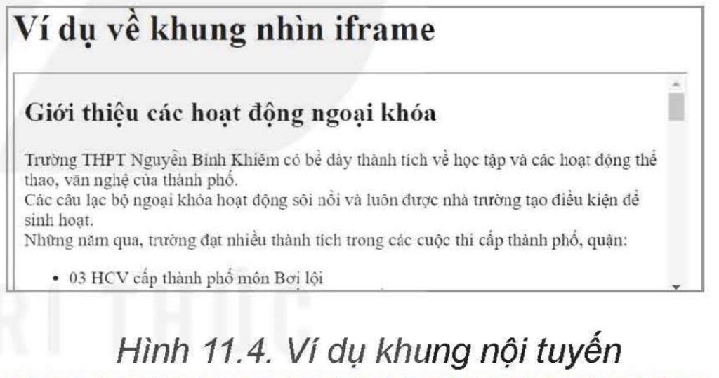 Tin học 12 - Bài 11. Chèn tệp tin đa phương tiện và khung nội tuyến vào trang web 4 Tin học 12 - Bài 11