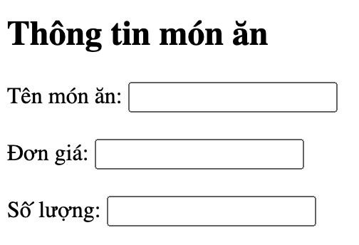 Tin học 12 - Bài 12. Tạo biểu mẫu 5 Tin học 12 Bài 12 Nhiệm vụ 1 Tạo biểu mẫu nhập thông tin món ăn