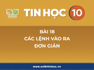 Tin học 10 - Bài 18. Các lệnh vào ra đơn giản 14 Thông tin và dữ liệu