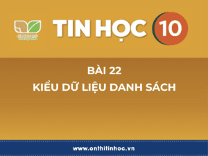Tin học 10 - Bài 22. Kiểu dữ liệu danh sách 18 Thông tin và dữ liệu