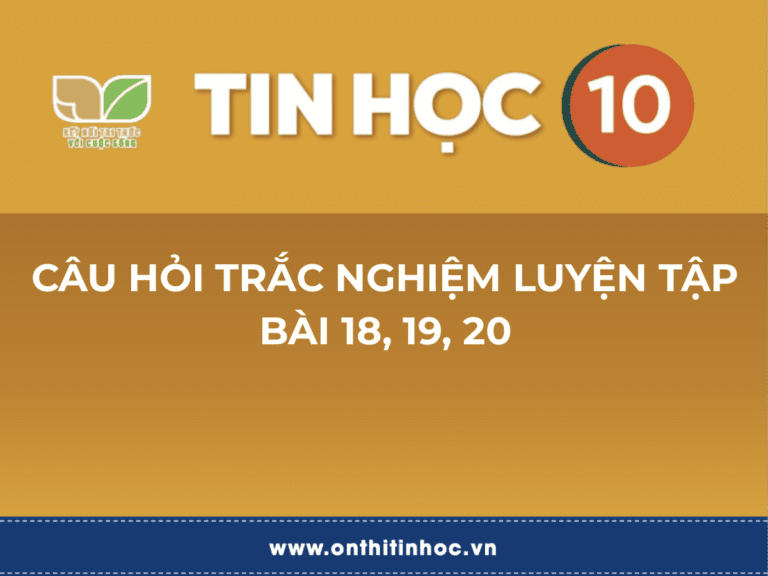 Tin học 10 - Bài 24