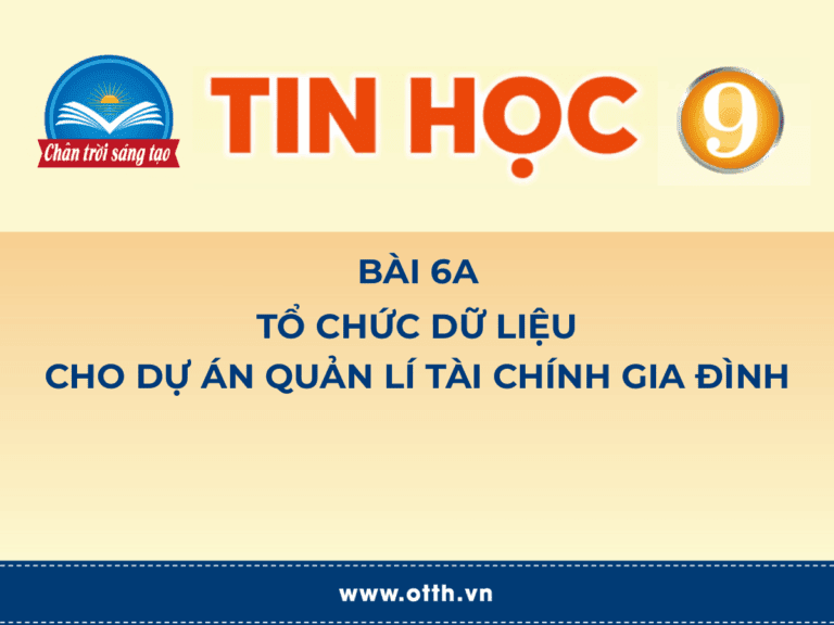Tin học 9 - Bài 6A. Tổ chức dữ liệu cho dự án quản lí tài chính gia đình 29 phần mềm mô phỏng