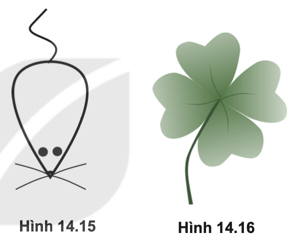 Tin học 10 – Bài 14. Làm việc với đối tượng đường và văn bản 32 Tin học 10 Bài 14 Nhiệm vụ 2 Viết chữ theo khuôn dạng của hình