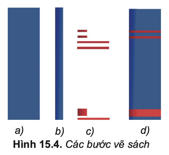 Tin học 10 – Bài 15. Hoàn thiện hình ảnh đồ họa 14 Tin học 10 Bài 15 Nhiệm vụ 3 Vẽ sách và giá sách