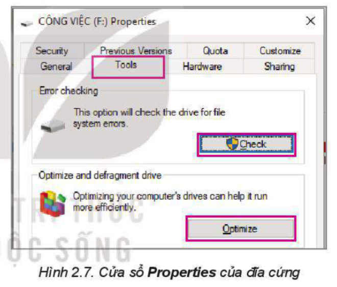Tin học 11 - Bài 2. Thực hành sử dụng hệ điều hành 10 Tin học 11 Bài 2 Tối ưu hóa và hợp mảnh ổ đĩa Optimize and Defragment
