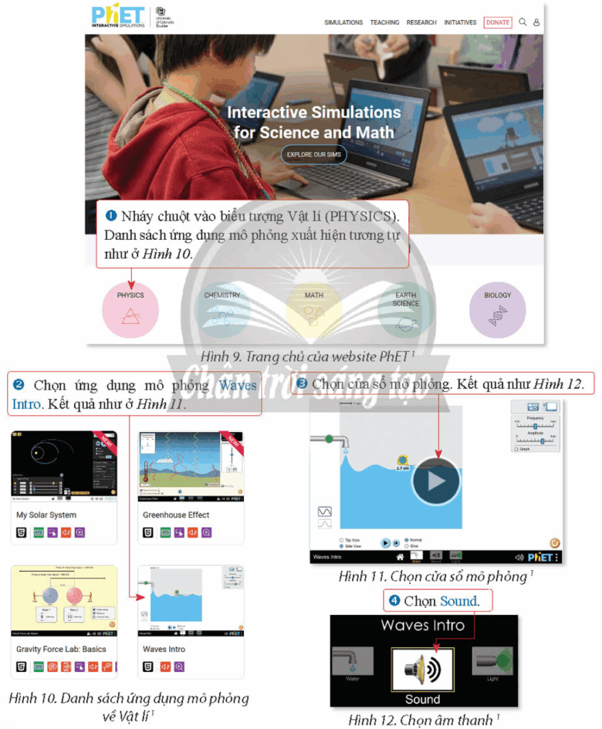 Tin học 9 - Bài 4. Phần mềm mô phỏng 14 Tin học 9 Bài 4 b Quan sát hiện tượng tự nhiên với trang web PhET