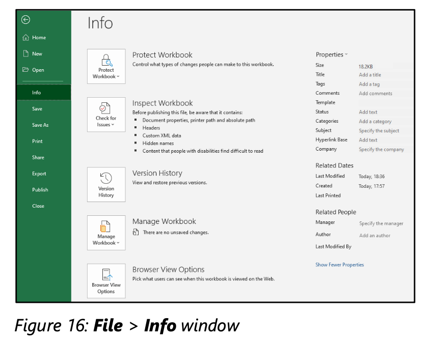 MOS Excel - Buổi học 10: Hoàn thiện Workbook 14 MOS Excel Buổi học 10 Hoàn thiện Workbook Chỉnh sửa thuộc tính workbook Properties