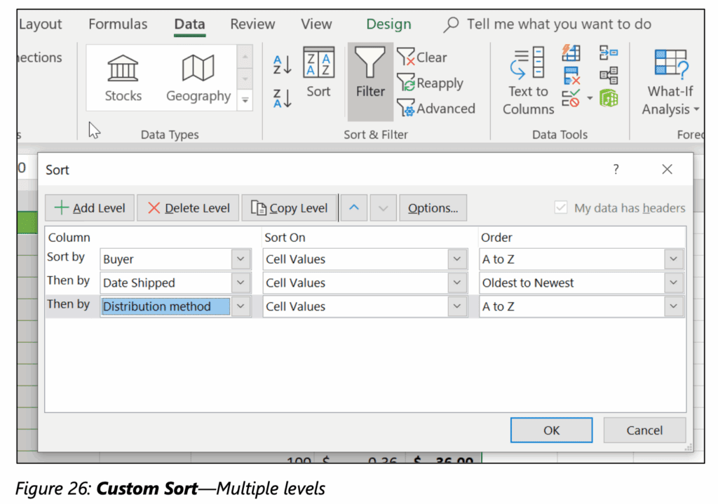 MOS Excel - Buổi học 5: Quản lý bảng (Tables) và dữ liệu có cấu trúc 28 MOS Excel Buổi học 5 Quản lý bảng Tables và dữ liệu có cấu trúc Sắp xếp dữ liệu Sort